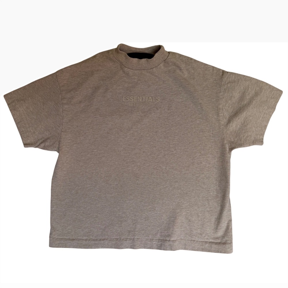 ESSENTIALS FEAR OF GOD Kids
Cotton Logo T-Shirt, Core Heather, Size 8